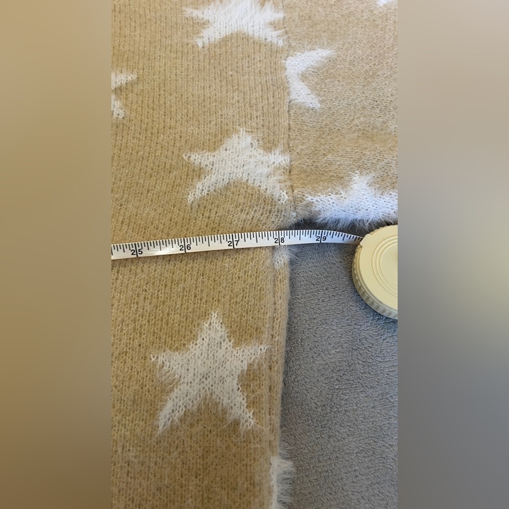 Altar'd State Beige and Cream Star Cardigan - Picture 7 of 8